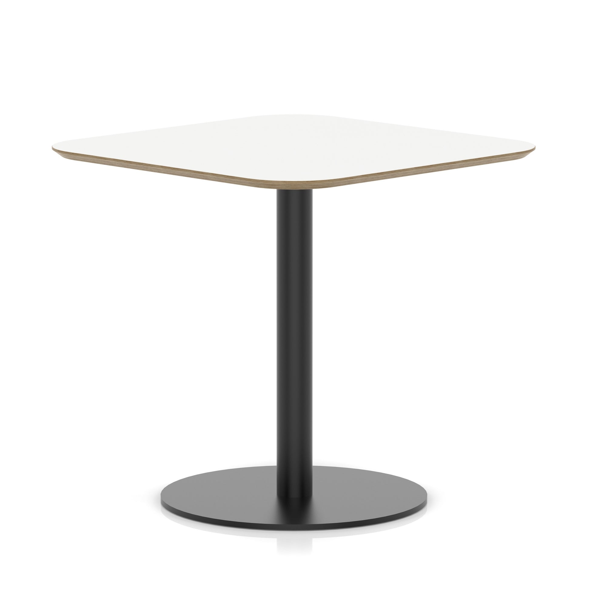 Brixworth Square Coffee Table With Disc Base - Black Leg