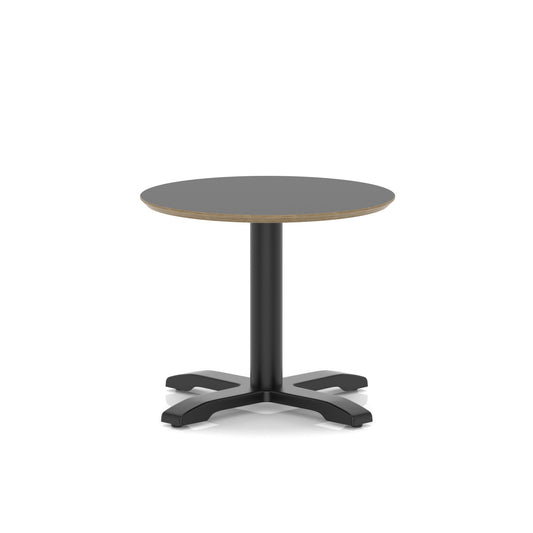 Brixworth Round Coffee Table With Cross Base - Black Leg