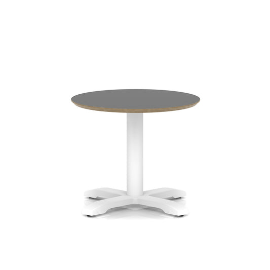 Brixworth Round Coffee Table With Cross Base - White Leg