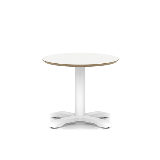 Brixworth Round Coffee Table With Cross Base - White Leg