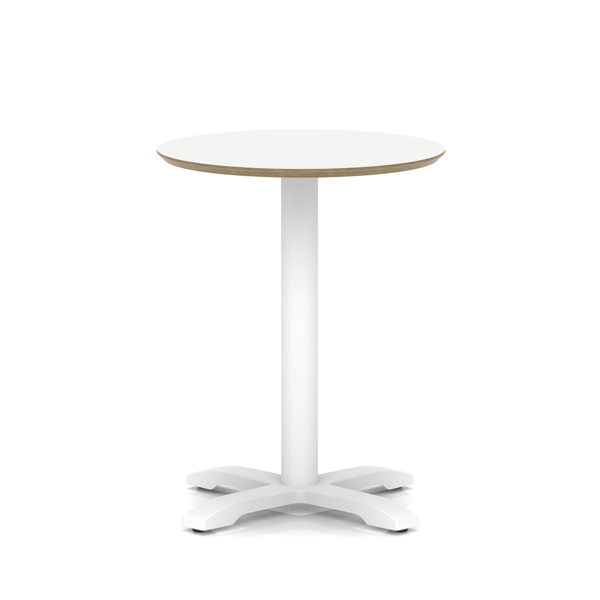 Brixworth Round Coffee Table With Cross Base - White Leg