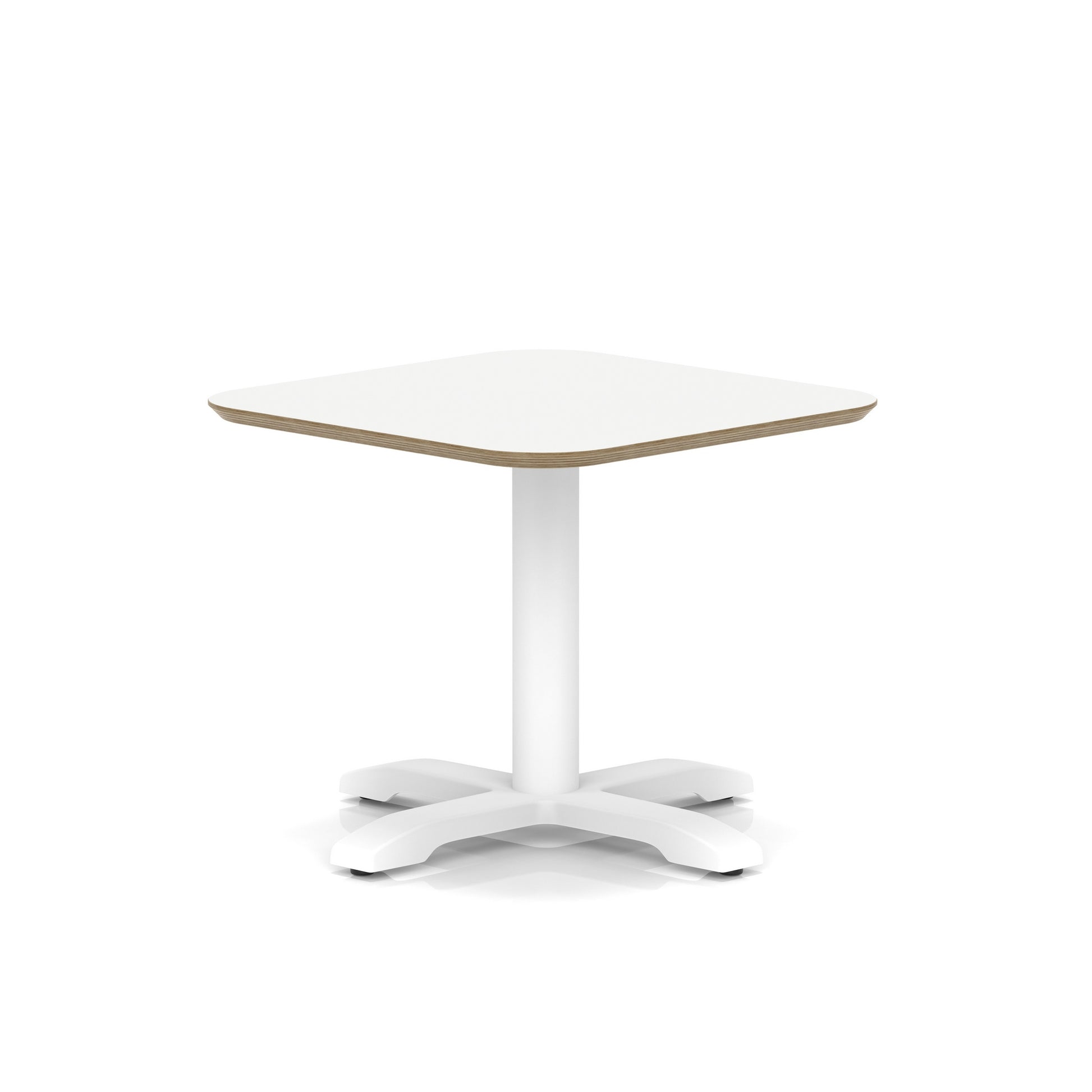 Brixworth Square Coffee Table With Cross Base - White Leg