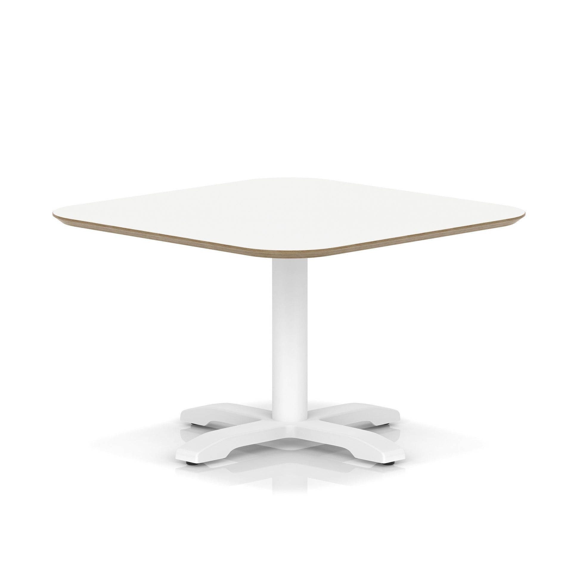 Brixworth Square Coffee Table With Cross Base - White Leg