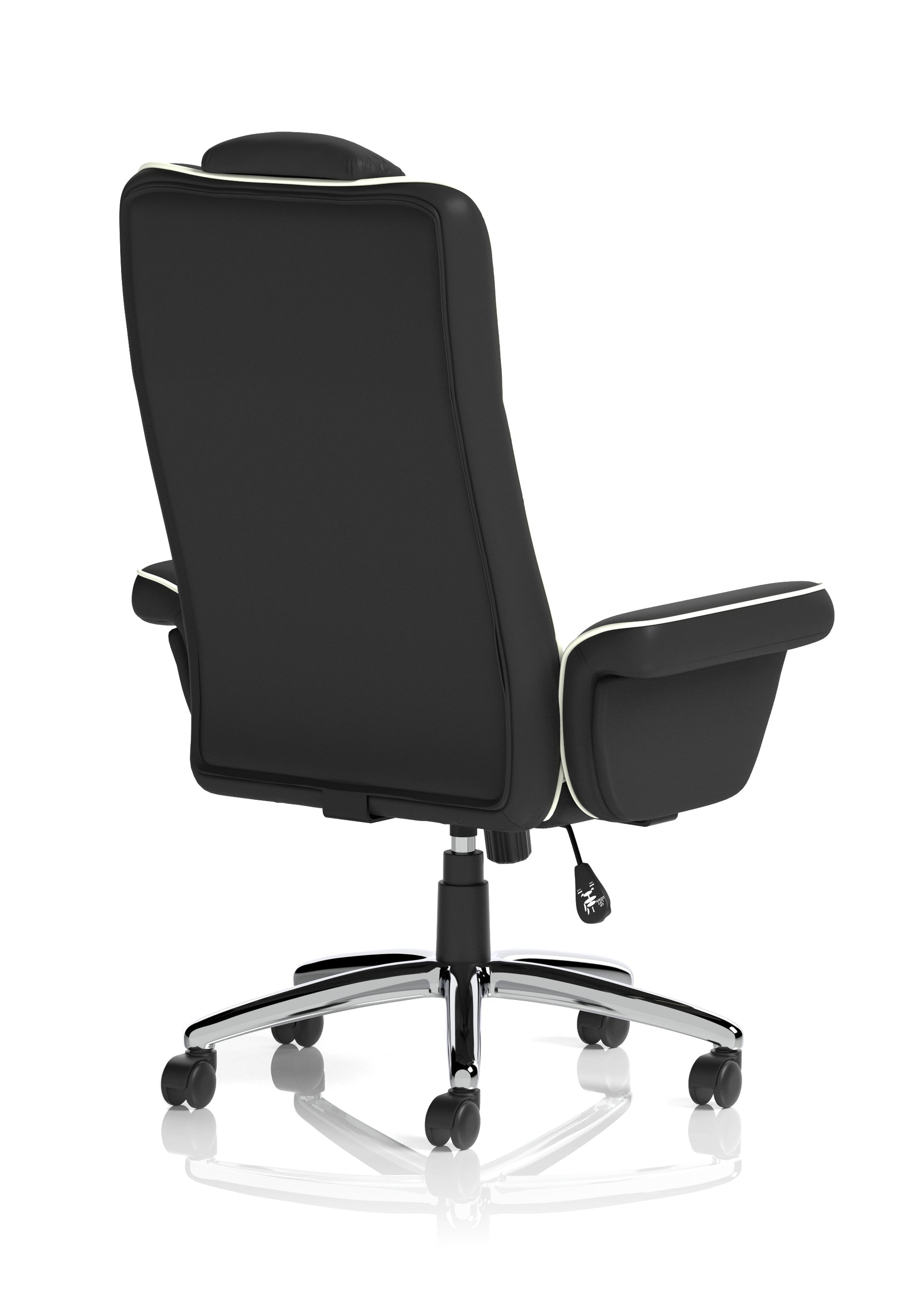 Chelsea High Back Soft Black Leather Executive Office Chair with Arms
