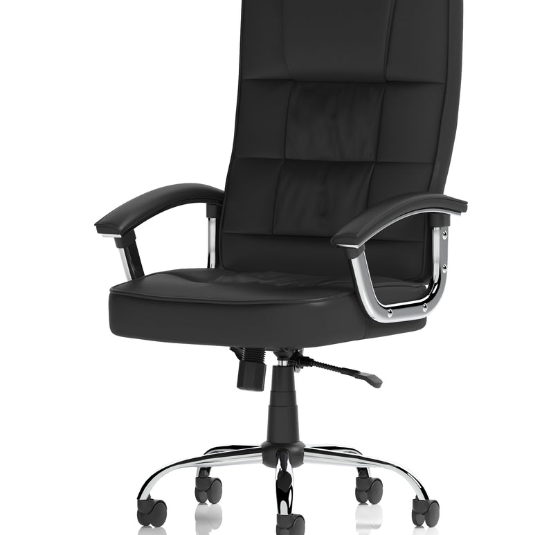 Moore Deluxe High Back Black Executive Office Chair with Arms