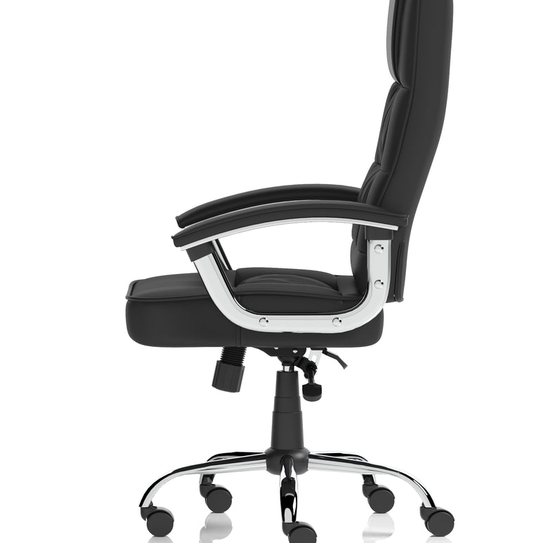 Moore Deluxe High Back Black Executive Office Chair with Arms