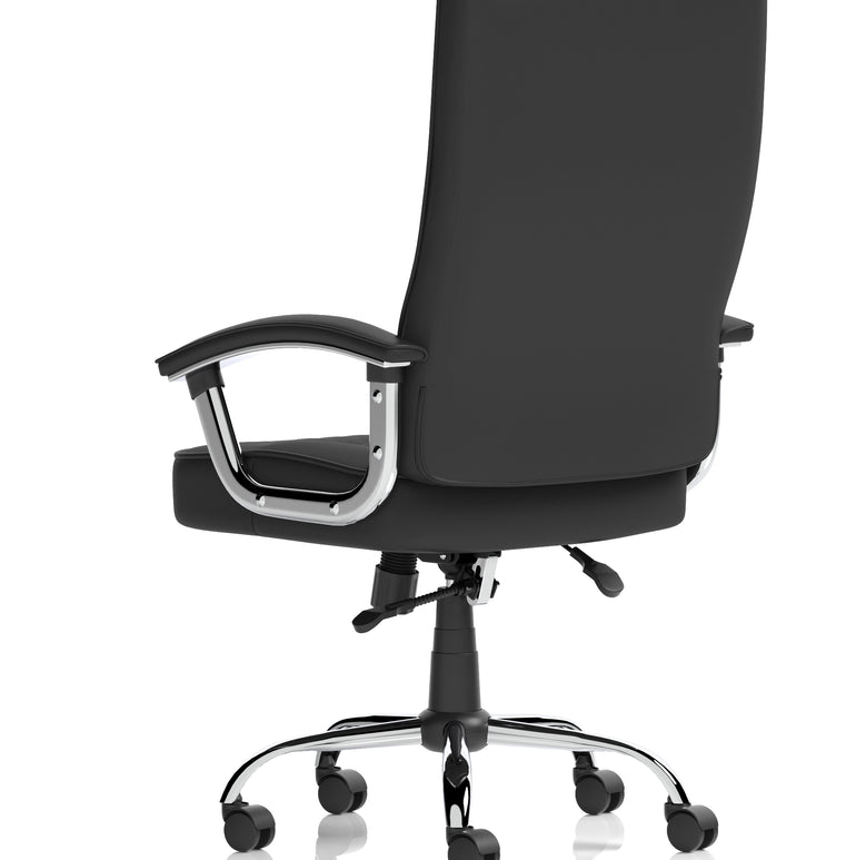 Moore Deluxe High Back Black Executive Office Chair with Arms