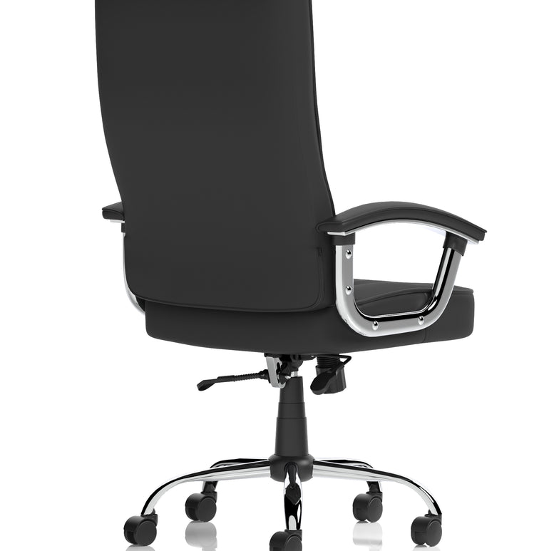 Moore Deluxe High Back Black Executive Office Chair with Arms