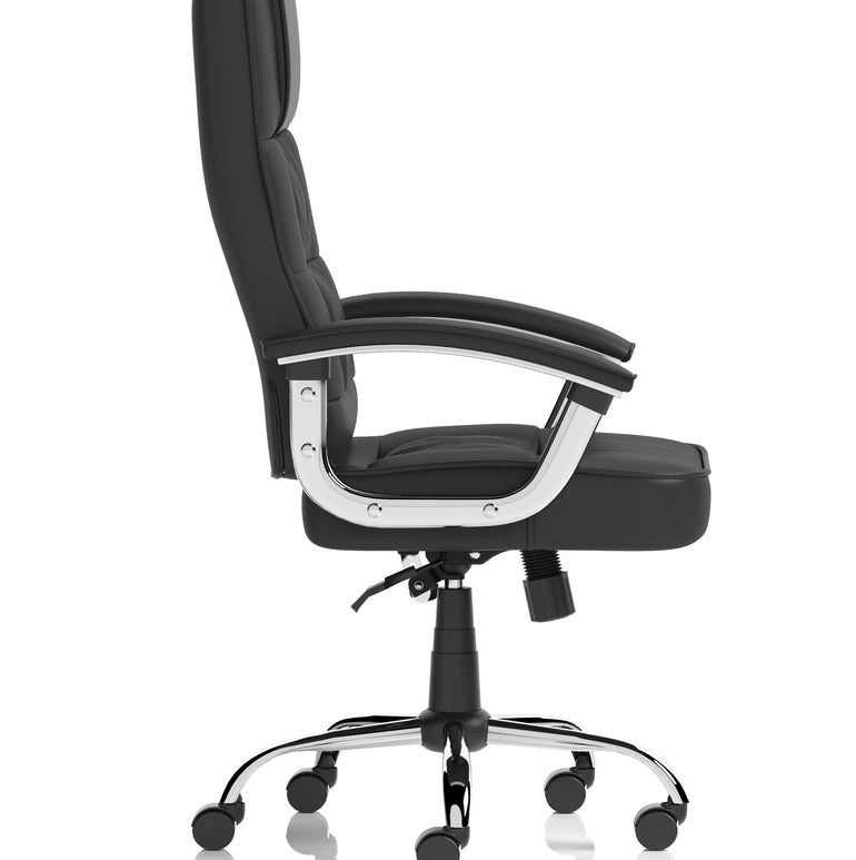 Moore Deluxe High Back Black Executive Office Chair with Arms
