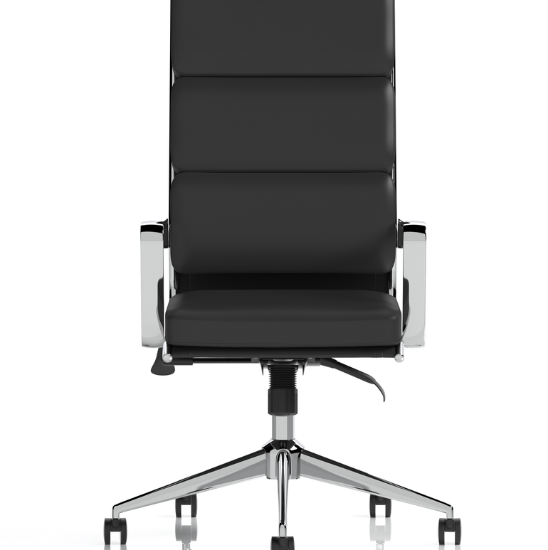 Savoy High Back Executive Black Leather Office Chair with Arms