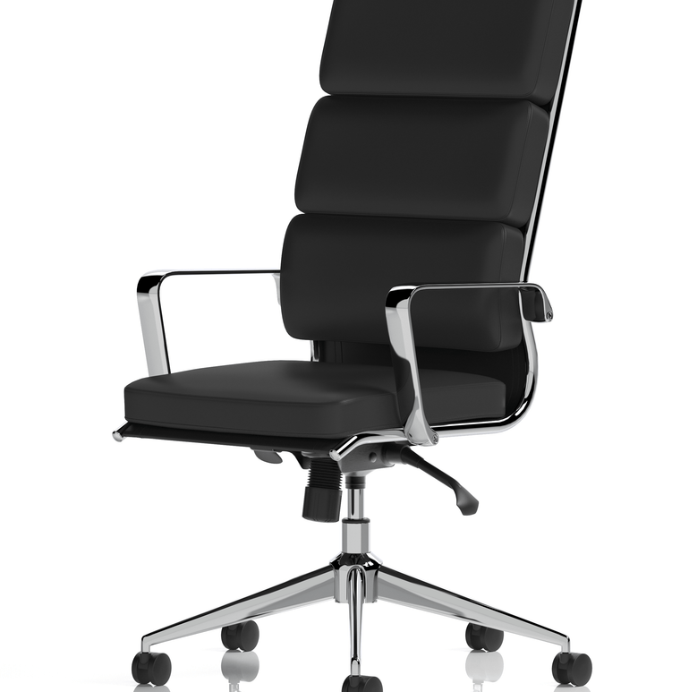 Savoy High Back Executive Black Leather Office Chair with Arms