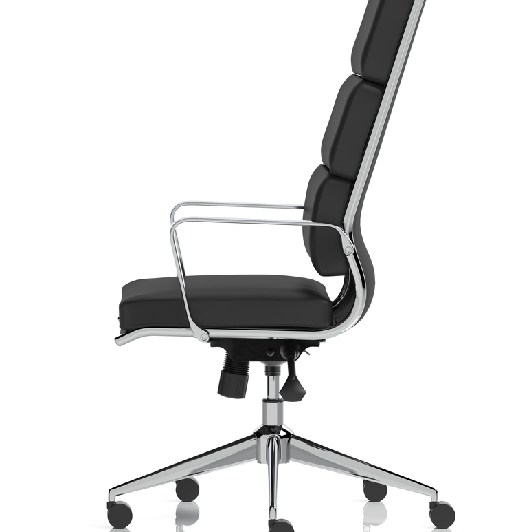 Savoy High Back Executive Black Leather Office Chair with Arms