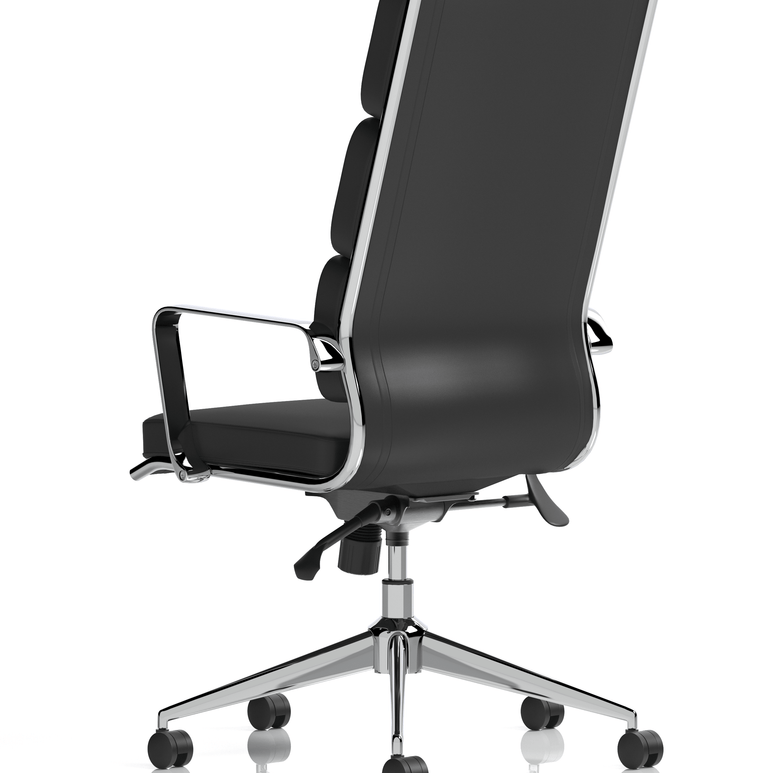 Savoy High Back Executive Black Leather Office Chair with Arms