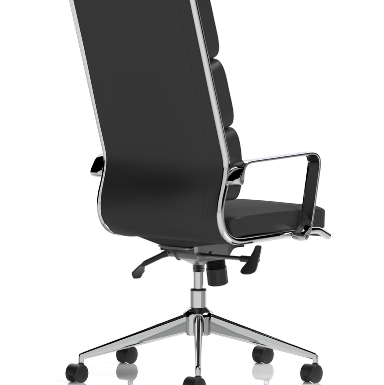 Savoy High Back Executive Black Leather Office Chair with Arms