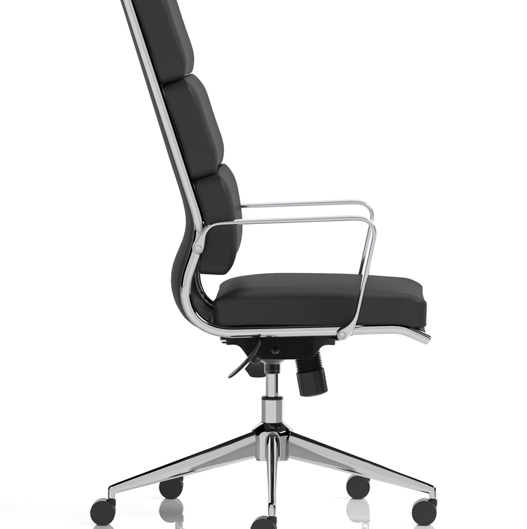 Savoy High Back Executive Black Leather Office Chair with Arms