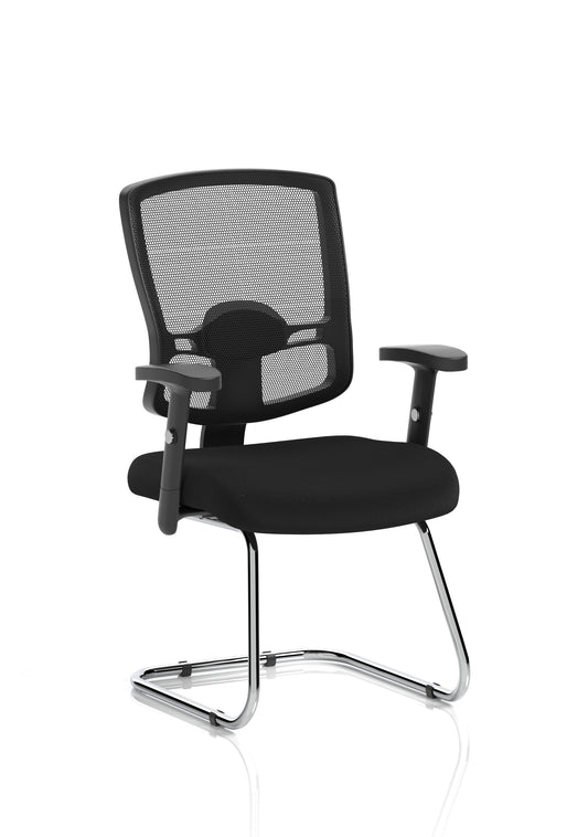 EE - Portland Mesh Back Cantilever Visitor Chair with Arms