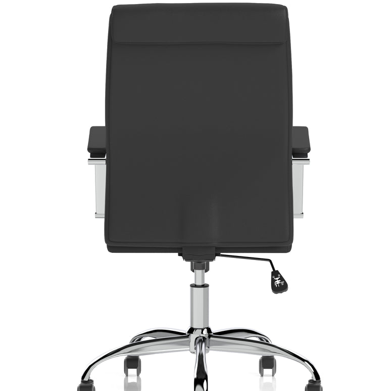 Carter High Back Black Leather Executive Office Chair with Arms