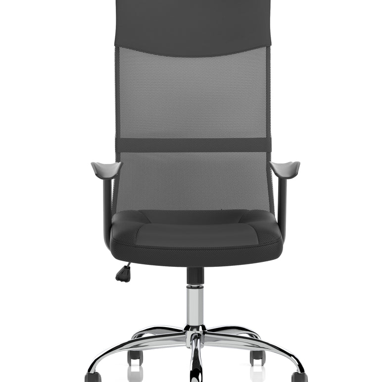 Vegalite High Mesh Back Black Executive Office Chair with Arms