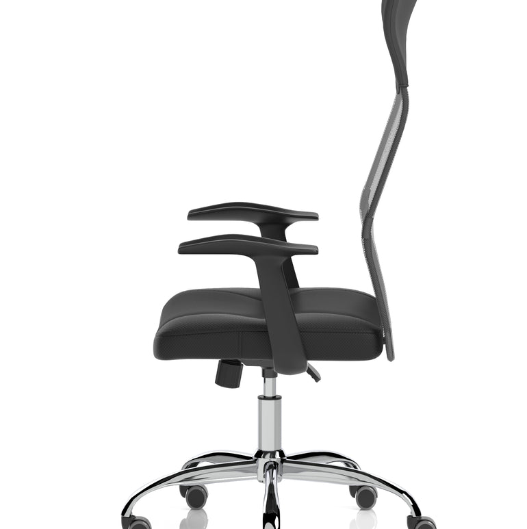 Vegalite High Mesh Back Black Executive Office Chair with Arms