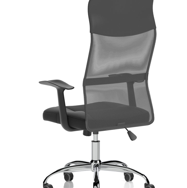 Vegalite High Mesh Back Black Executive Office Chair with Arms