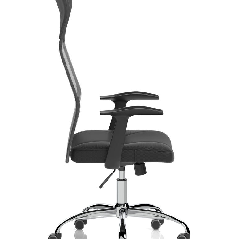Vegalite High Mesh Back Black Executive Office Chair with Arms