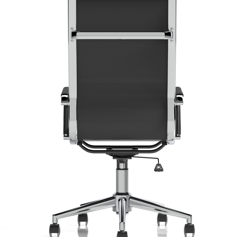 Hawkes High Back Black Leather Executive Office Chair with Arms