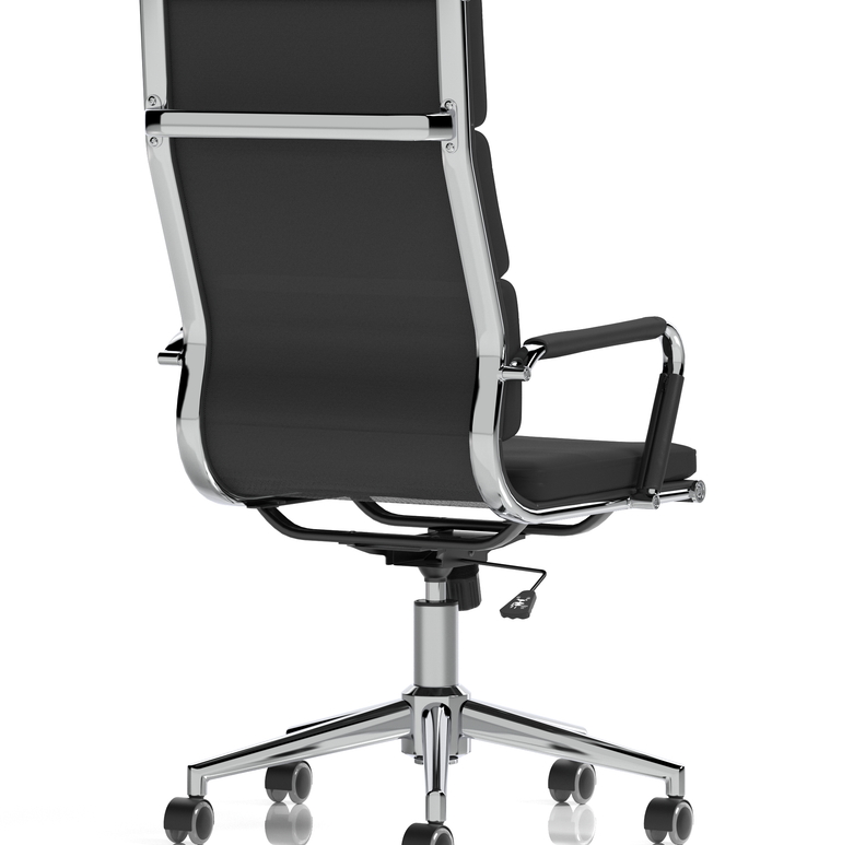 Hawkes High Back Black Leather Executive Office Chair with Arms