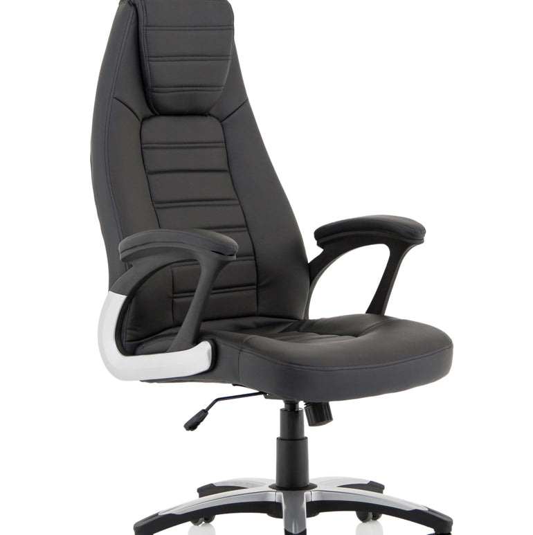 Metropolis High Back Black Leather Executive Office Chair