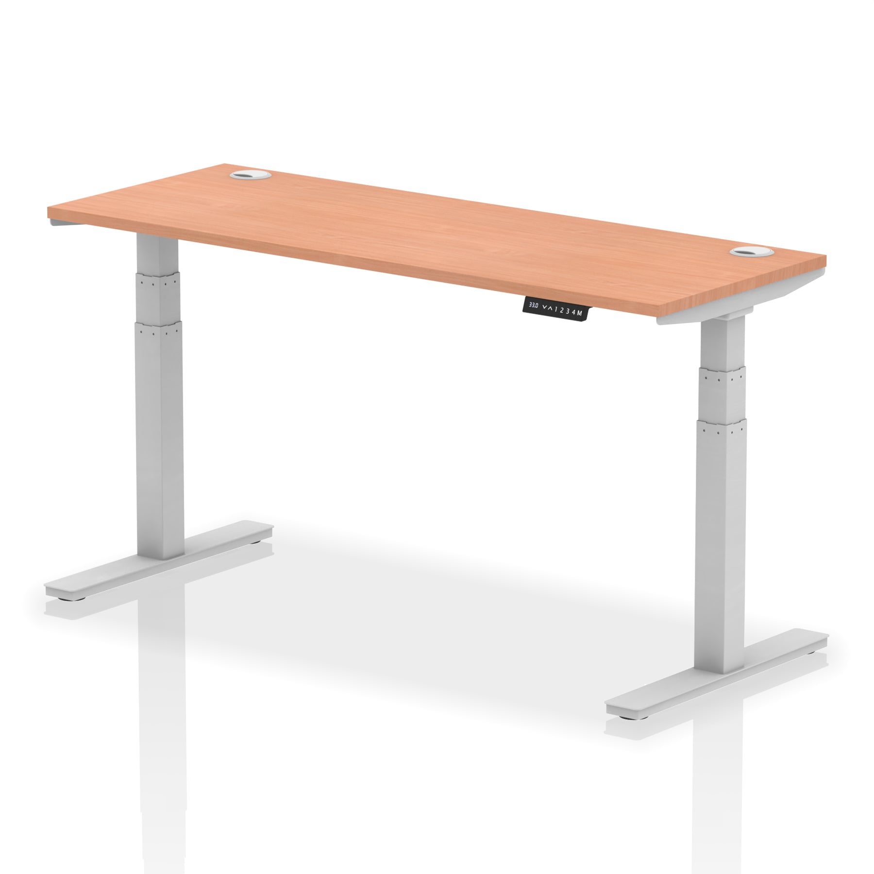 Air Height Adjustable Slimline Desk With Cable Ports