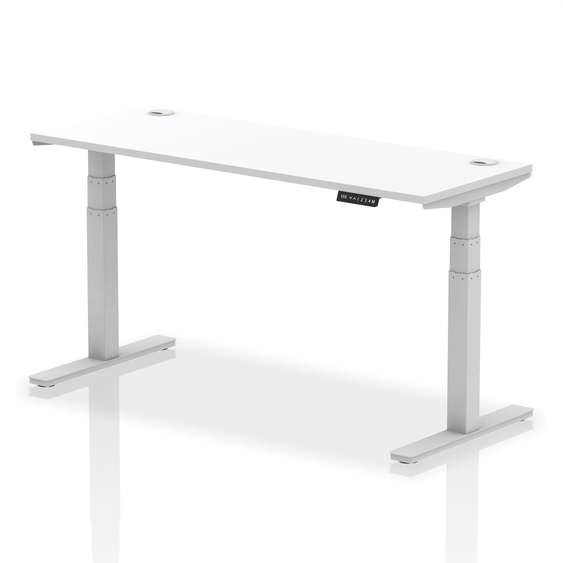 Air Height Adjustable Slimline Desk With Cable Ports