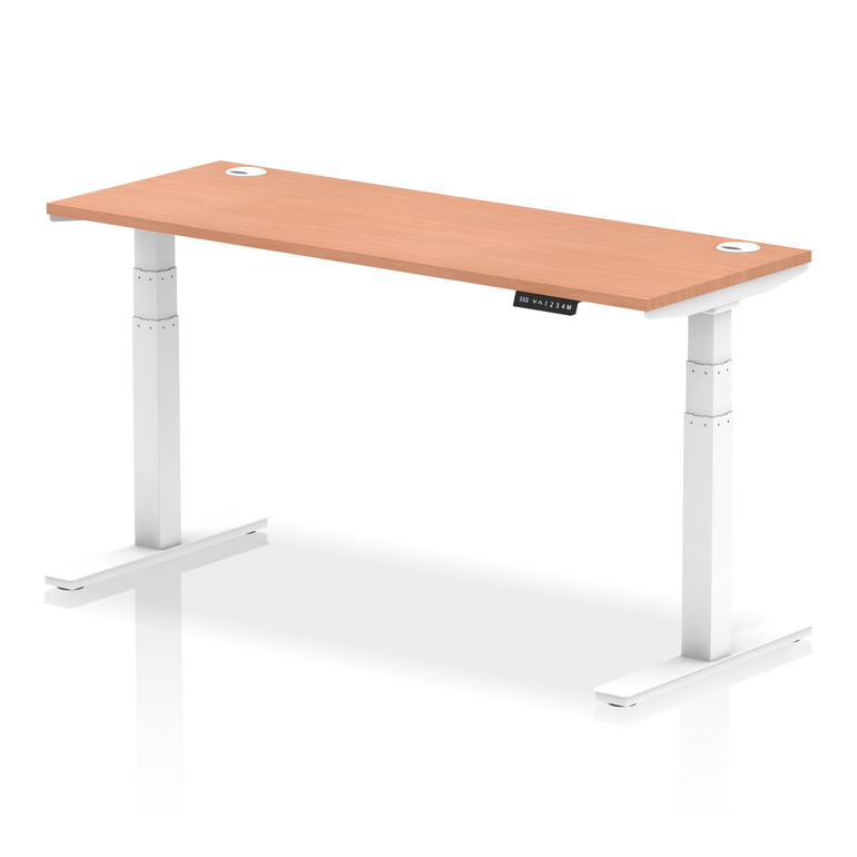 Air Height Adjustable Slimline Desk With Cable Ports