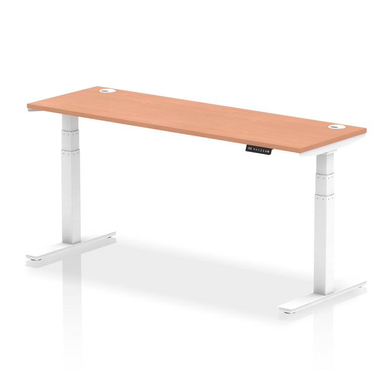 Air Height Adjustable Slimline Desk With Cable Ports