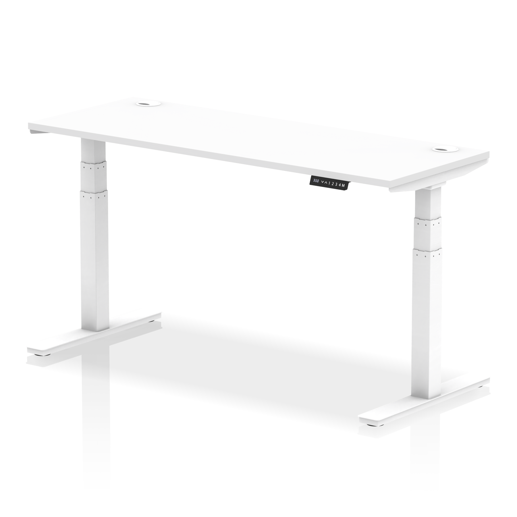 Air Height Adjustable Slimline Desk With Cable Ports