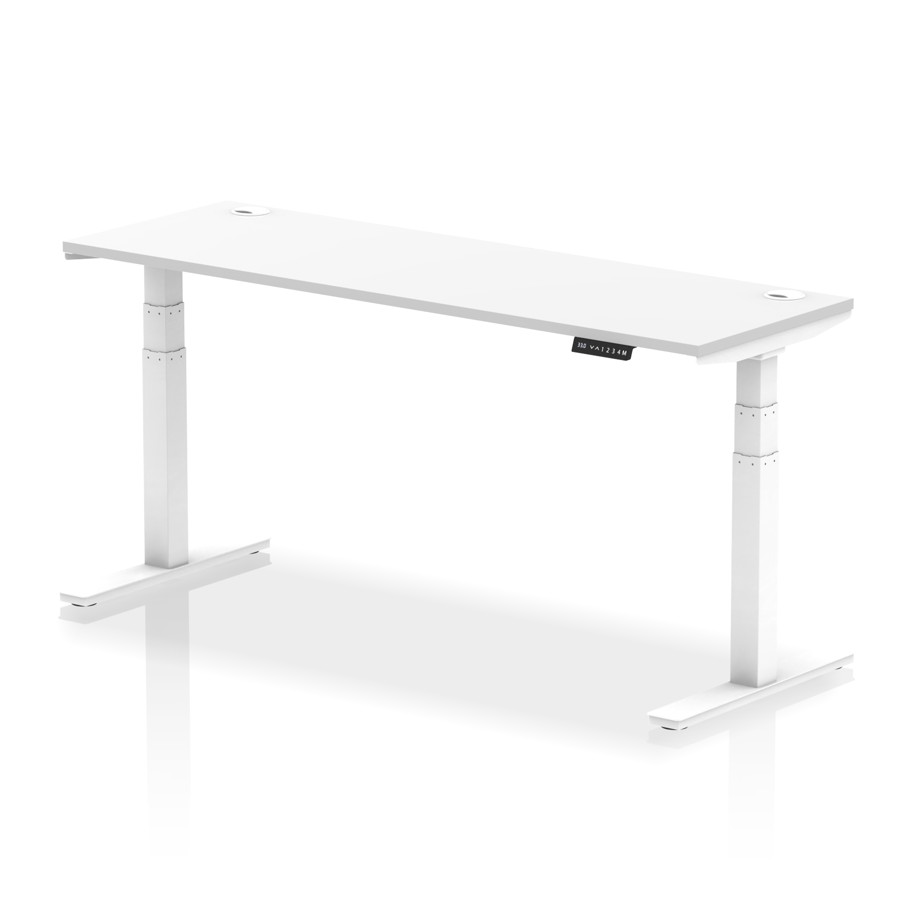 Air Height Adjustable Slimline Desk With Cable Ports