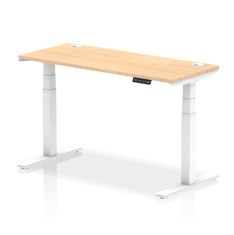 Air Height Adjustable Slimline Desk With Cable Ports