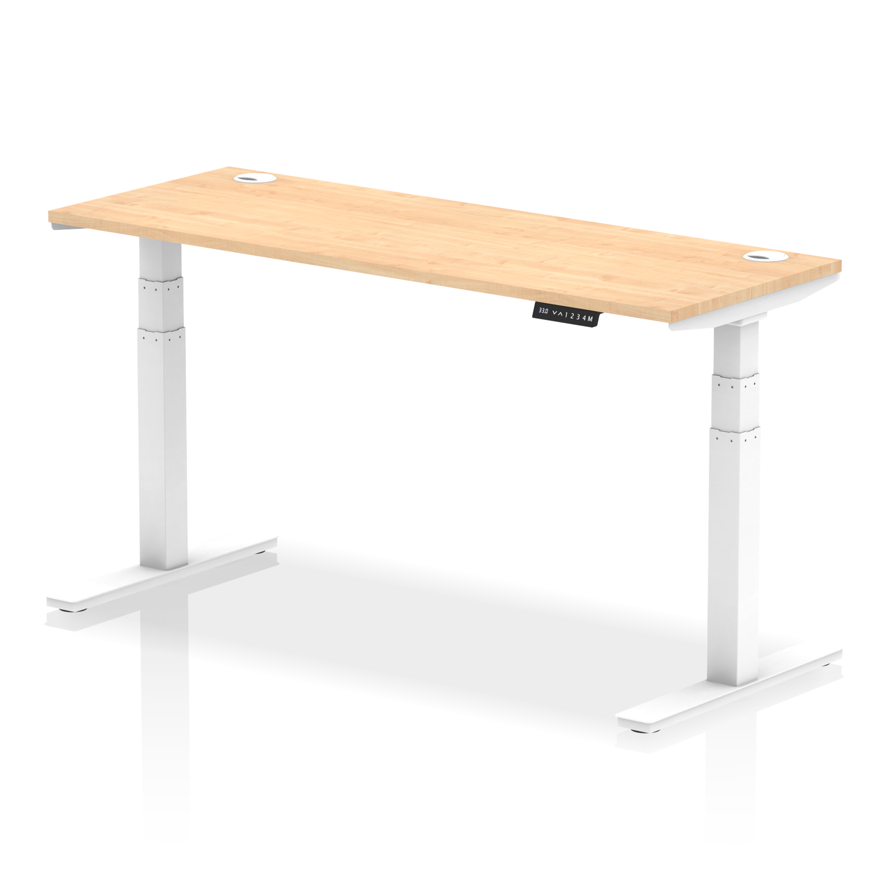 Air Height Adjustable Slimline Desk With Cable Ports