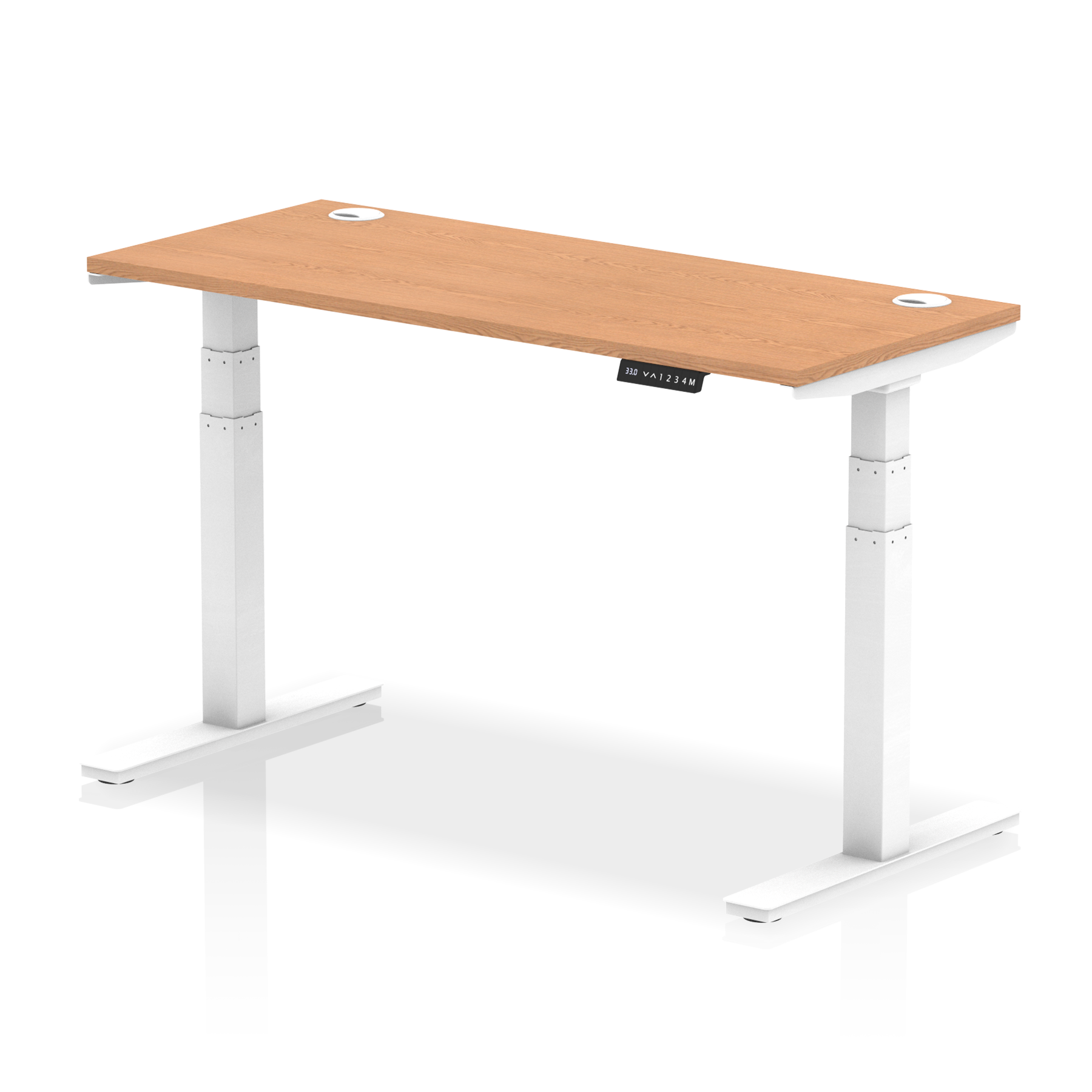 Air Height Adjustable Slimline Desk With Cable Ports