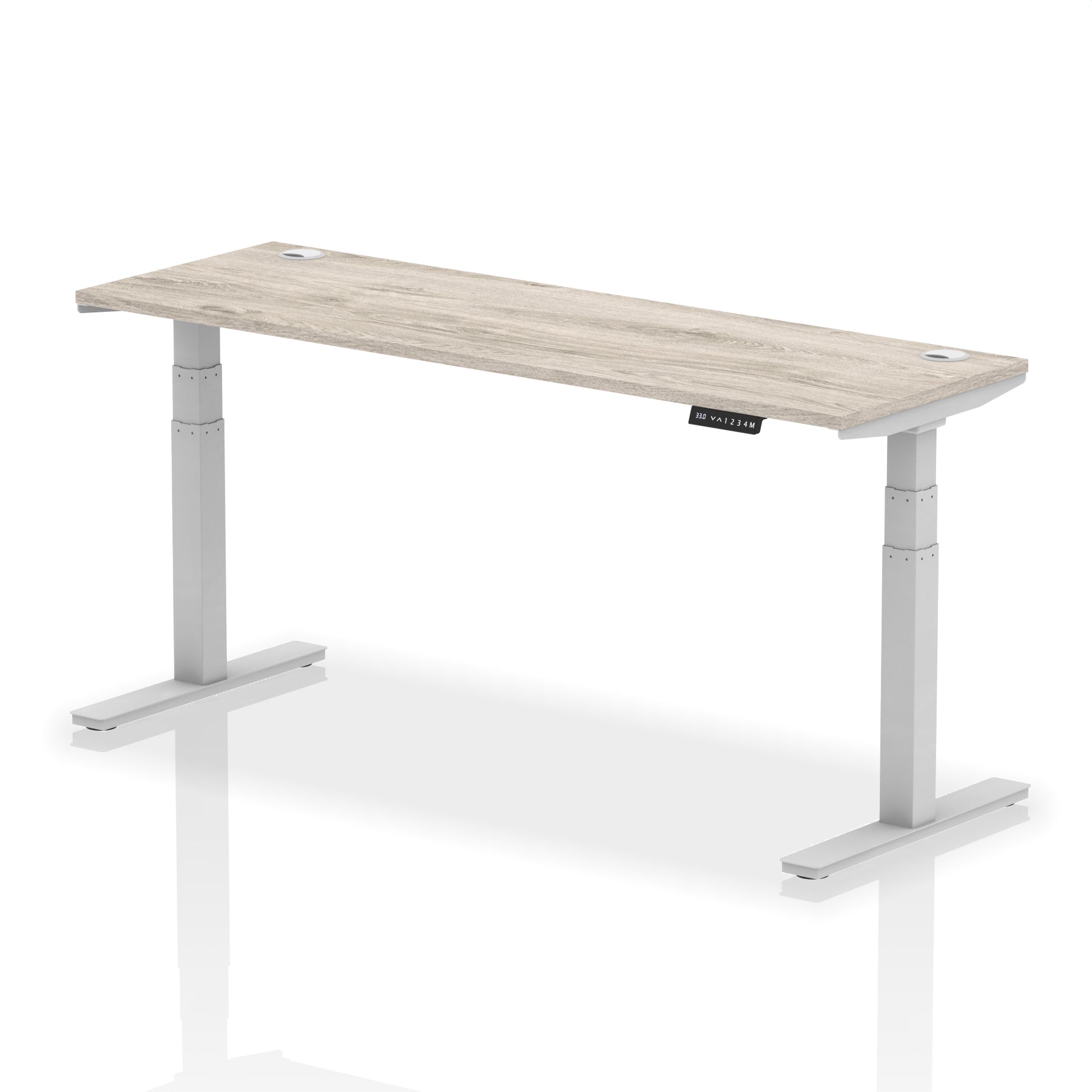 Air Height Adjustable Slimline Desk With Cable Ports