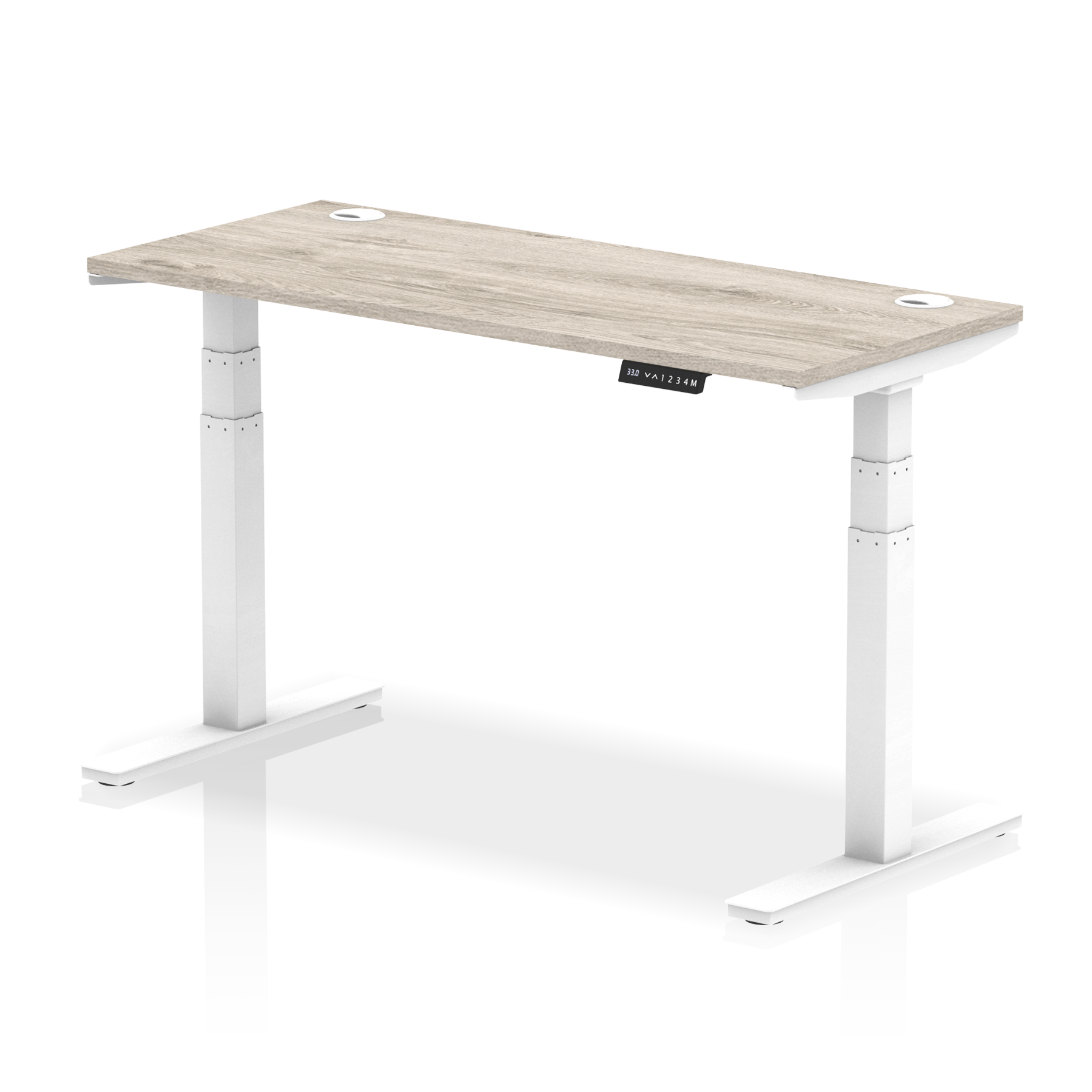 Air Height Adjustable Slimline Desk With Cable Ports