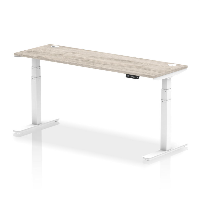 Air Height Adjustable Slimline Desk With Cable Ports