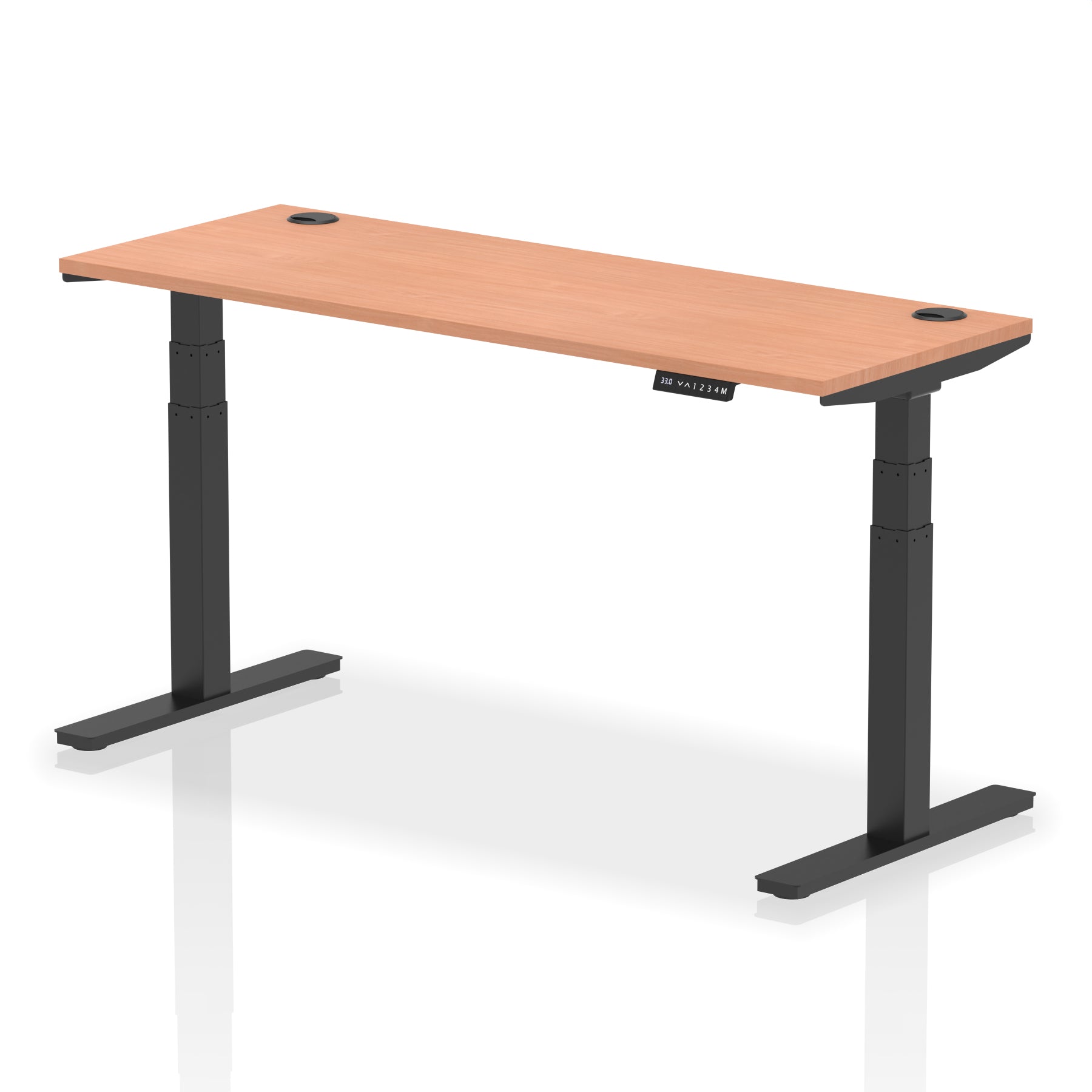 Air Height Adjustable Slimline Desk With Cable Ports