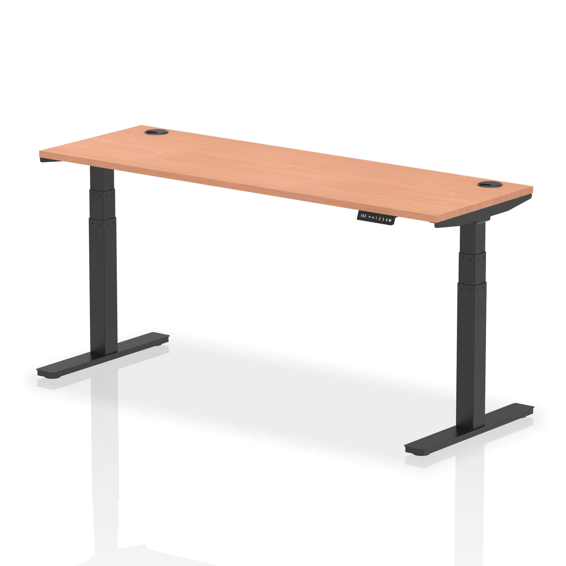 Air Height Adjustable Slimline Desk With Cable Ports