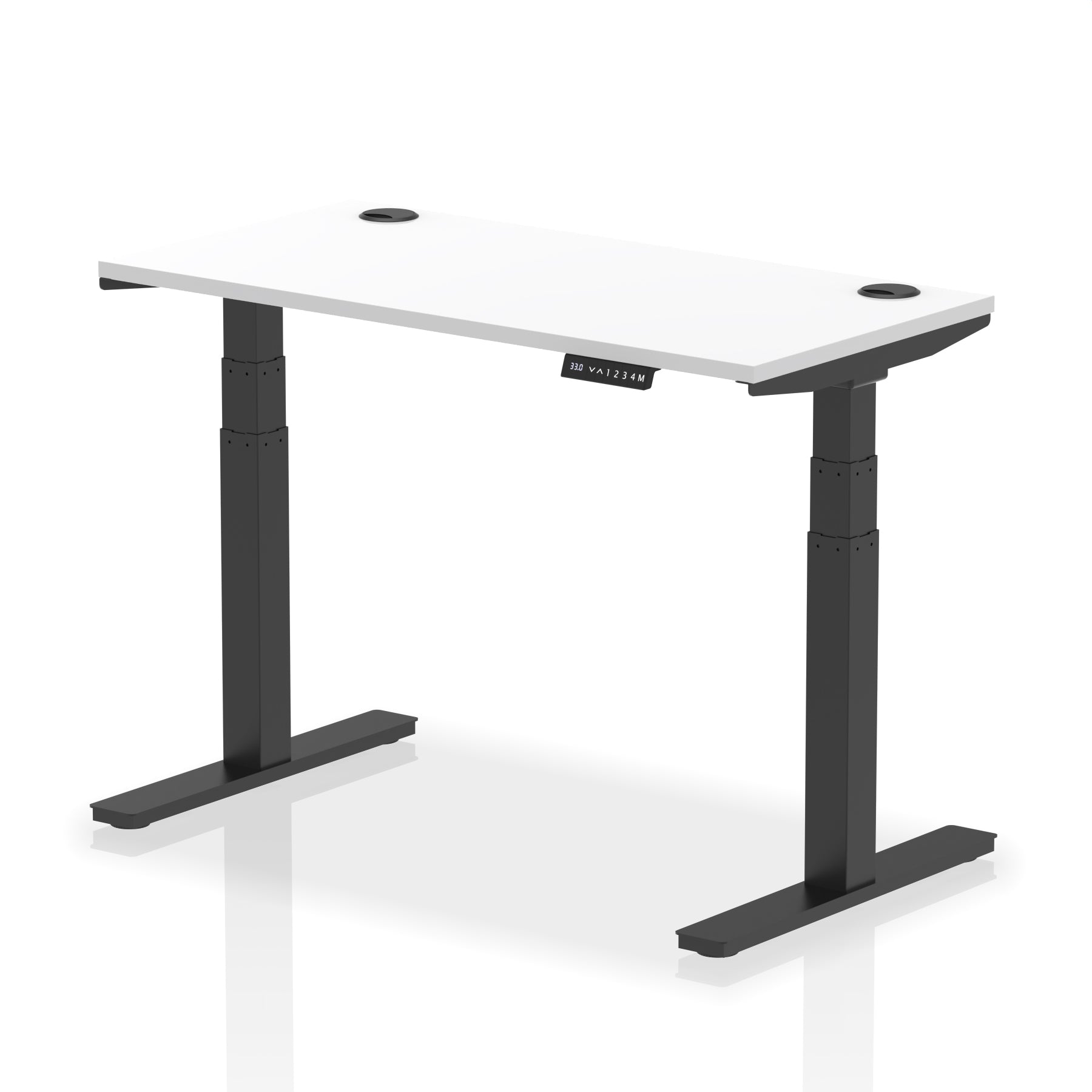 Air Height Adjustable Slimline Desk With Cable Ports