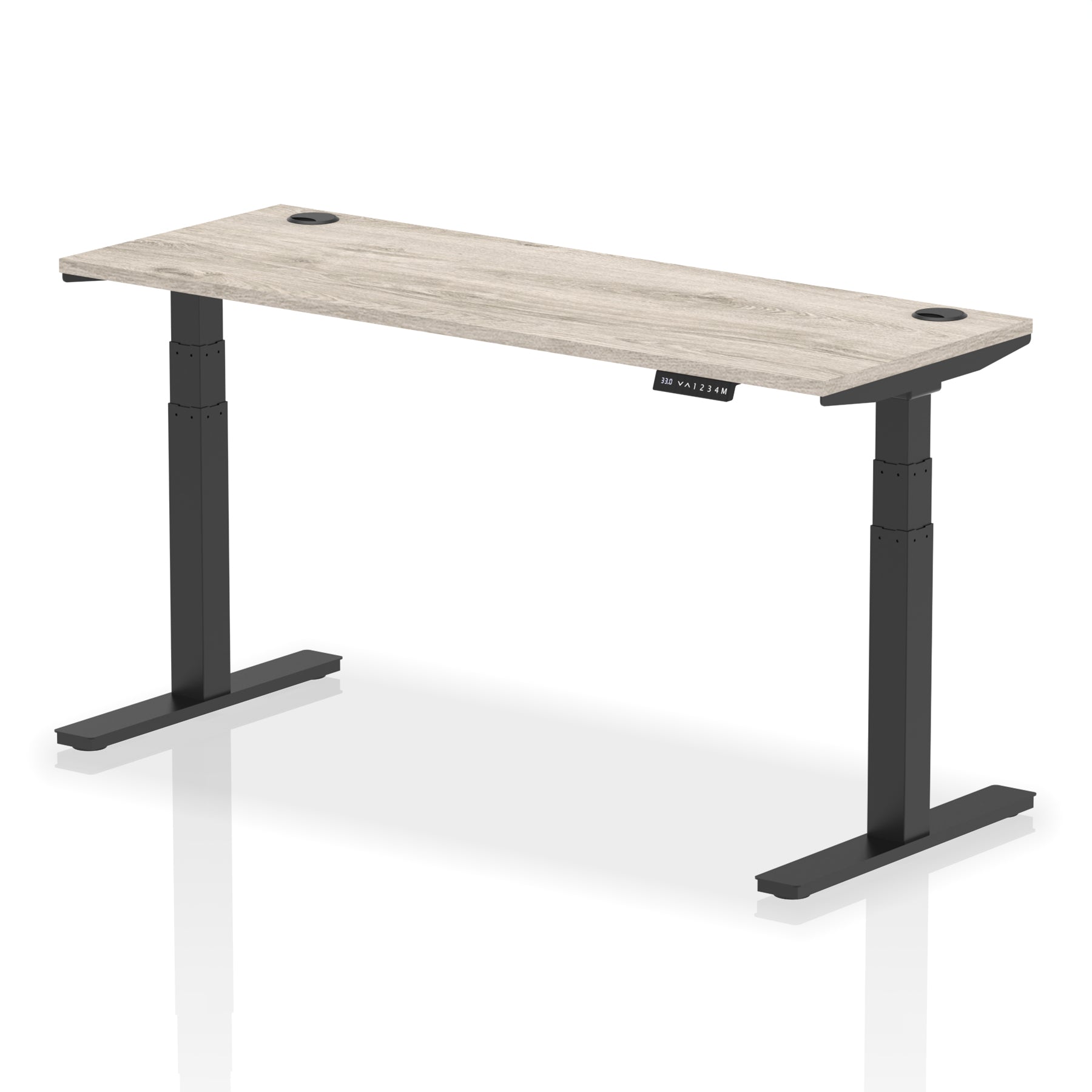 Air Height Adjustable Slimline Desk With Cable Ports