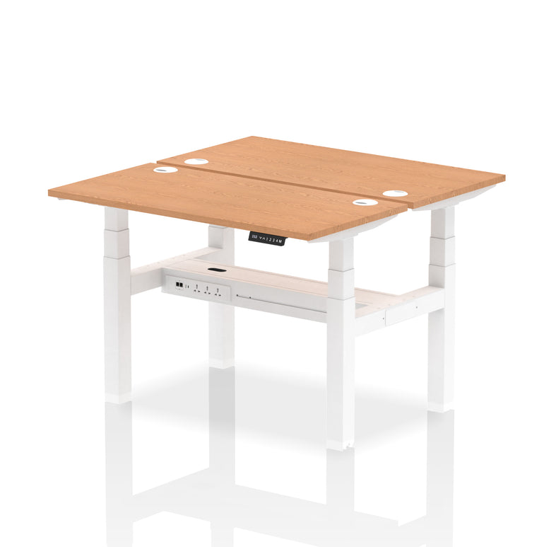 Air Back-to-Back Slimline Height Adjustable Bench Desk - 2 Person
