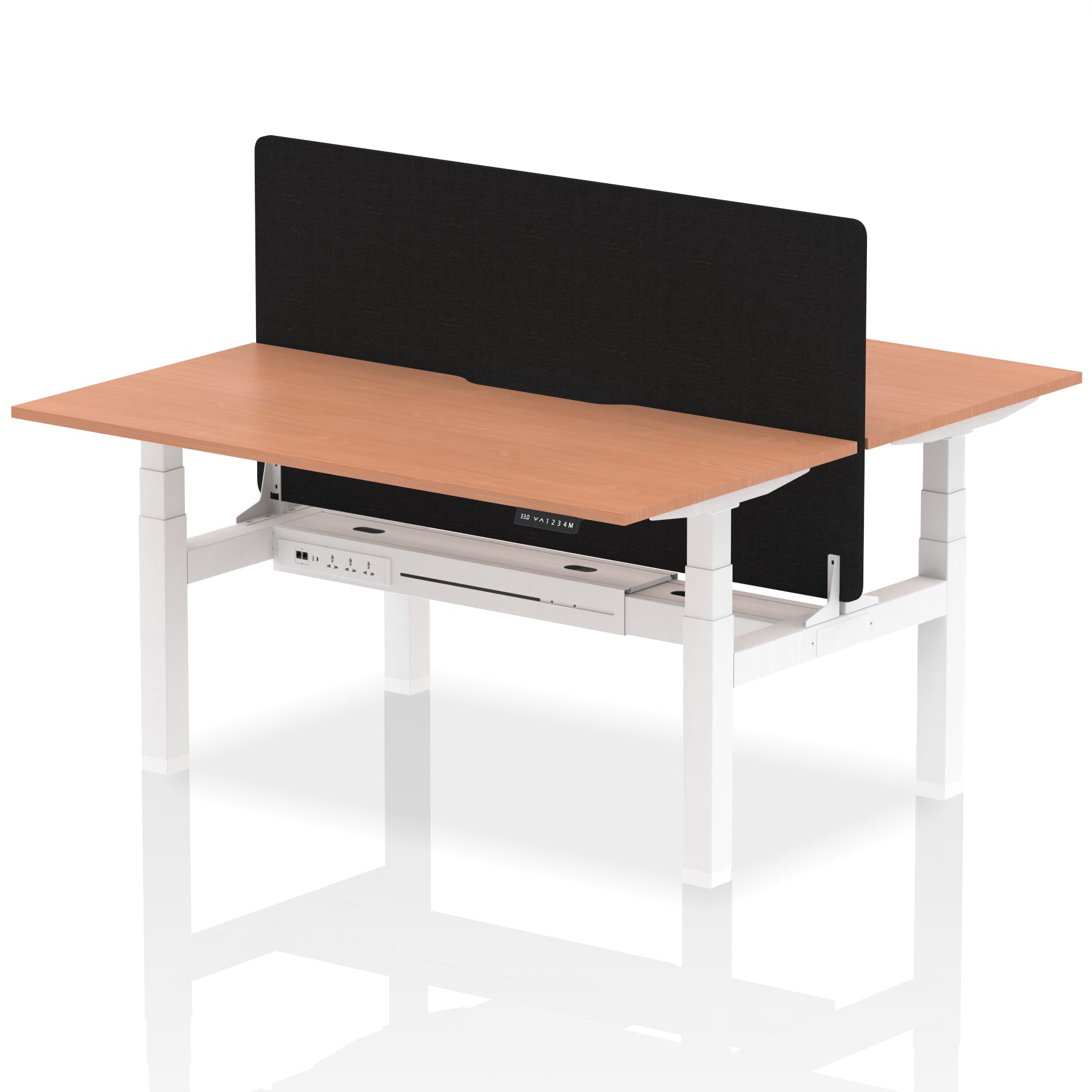 Air Back to Back Scalloped Edge Height Adjustable Bench Desk 2