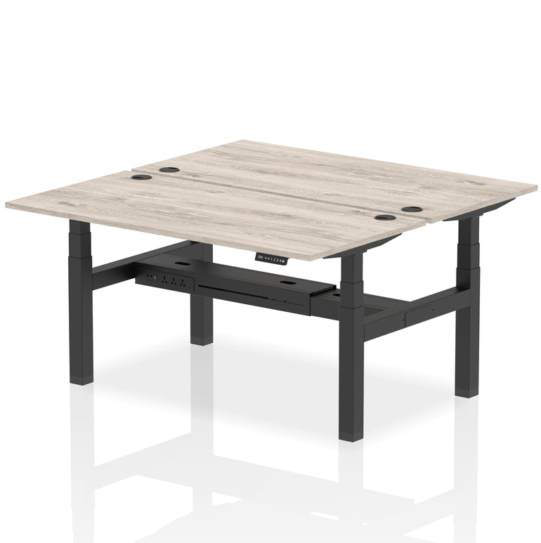 Air Back-to-Back Height Adjustable Bench Desk - 2 Person