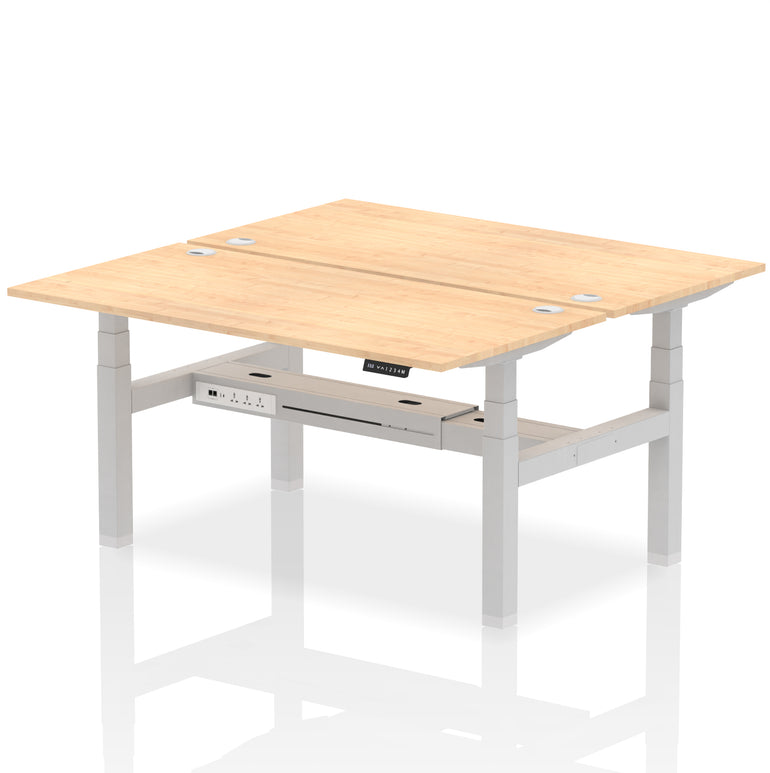 Air Back-to-Back Height Adjustable Bench Desk - 2 Person