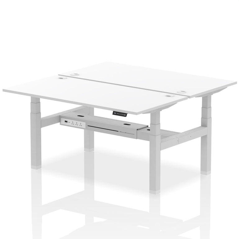 Air Back-to-Back Height Adjustable Bench Desk - 2 Person