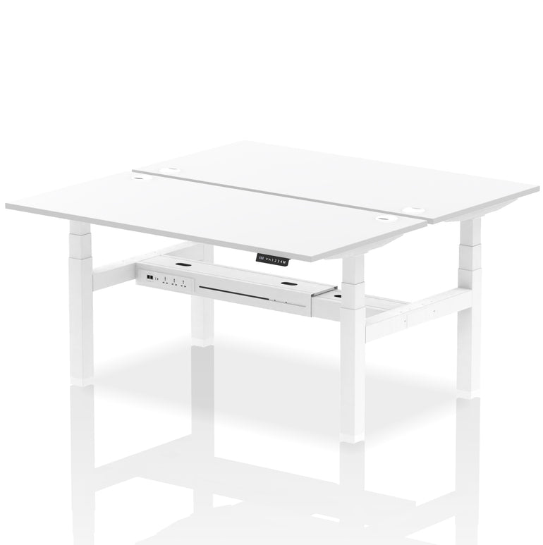 Air Back-to-Back Height Adjustable Bench Desk - 2 Person